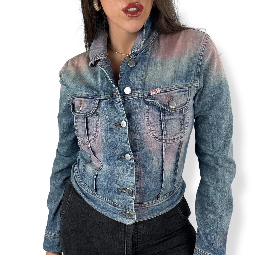90's MISS SIXTY ITALY fitted pink wash denim jacket